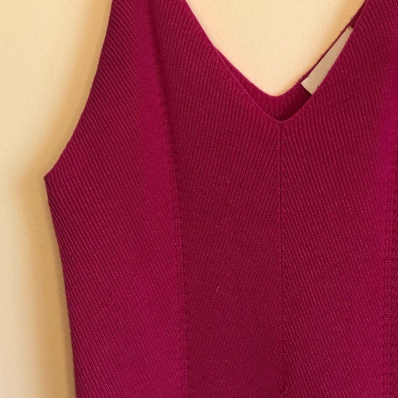 Freshman 1996 hot pink knit sweater dress with straps. Small to medium - Picture 6 of 6